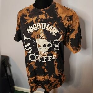 Gildan Heavy Cotton Size Large Nightmare Before Coffee Shirt